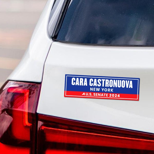 Cara Castronuova for U.S. Senate Car Magnet - Vote Castronuova Vehicle Magnet, New York US Senate Election 2024 Sticker Magnet - 10" x 3"