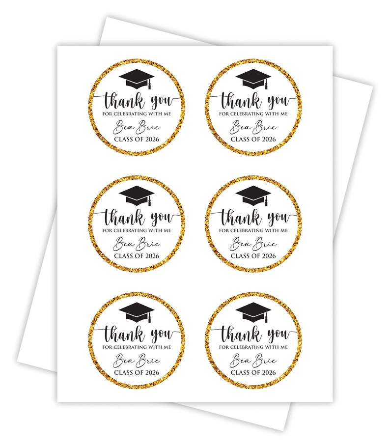 Personalized Graduation 2026 Stickers, Custom Class of 2026 Stickers ...