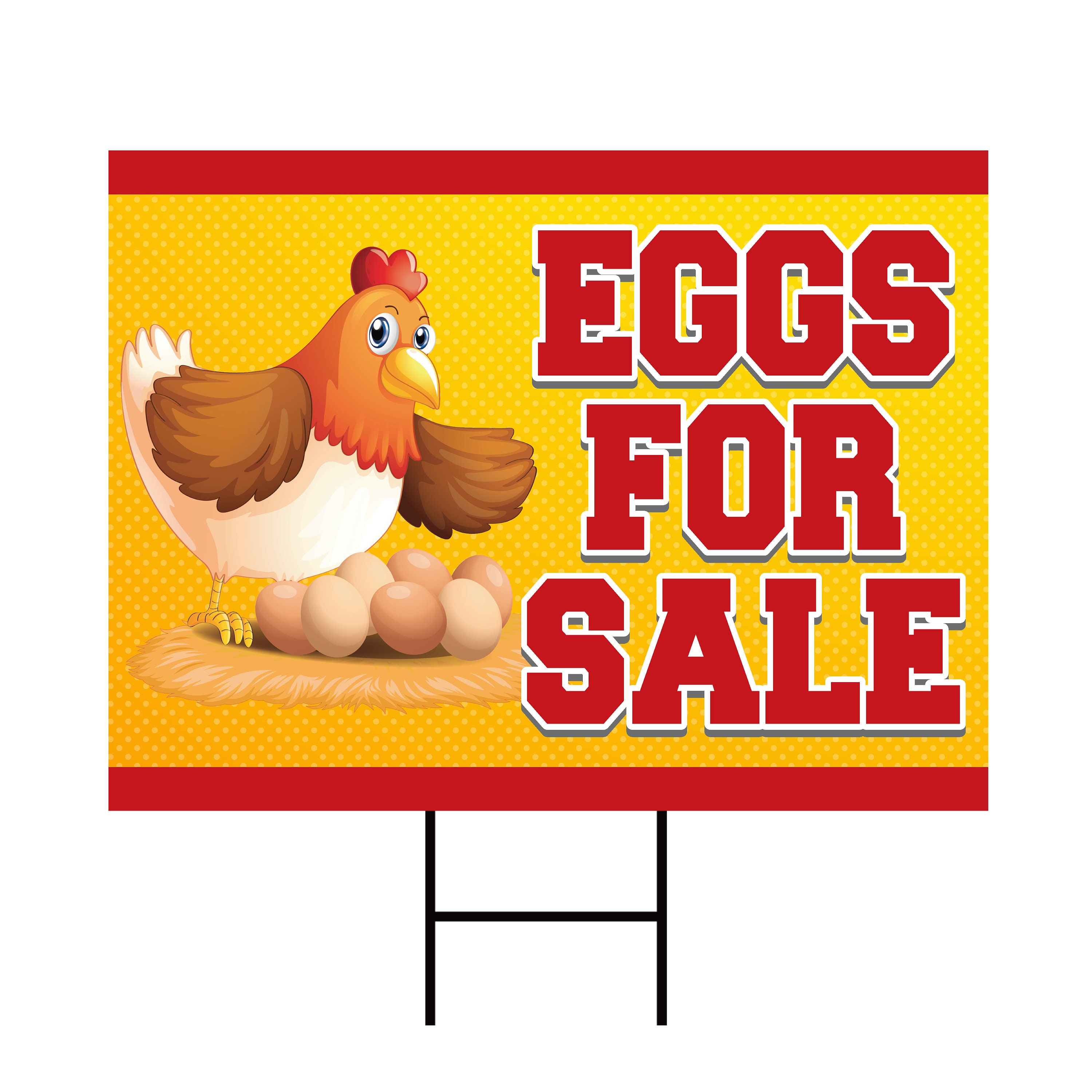 Eggs for Sale Yard Sign Coroplast Long Lasting Rust Free Farm Etsy