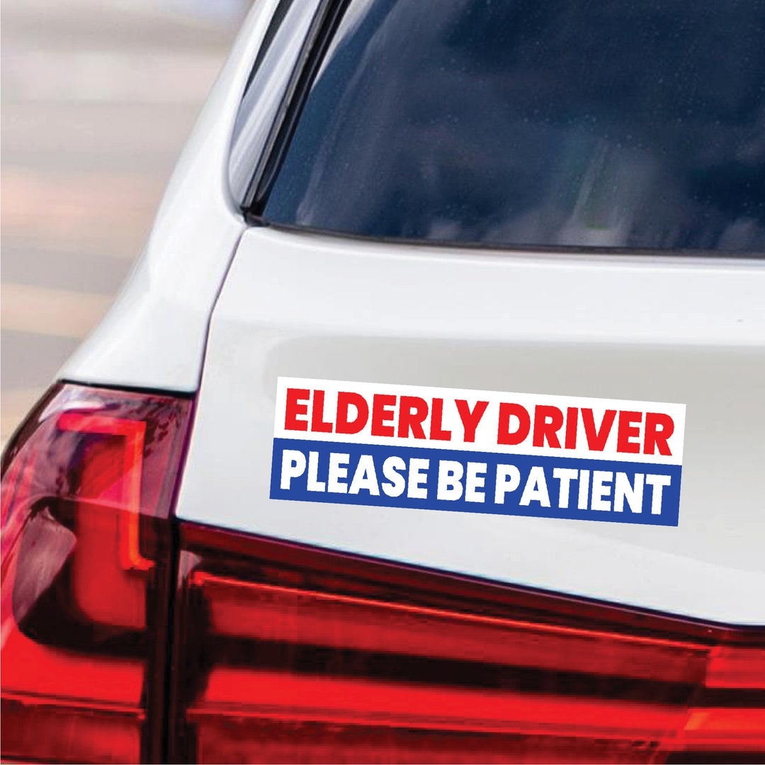 4 Pieces Reflective Elderly Driver Magnet For Car Senior Driver