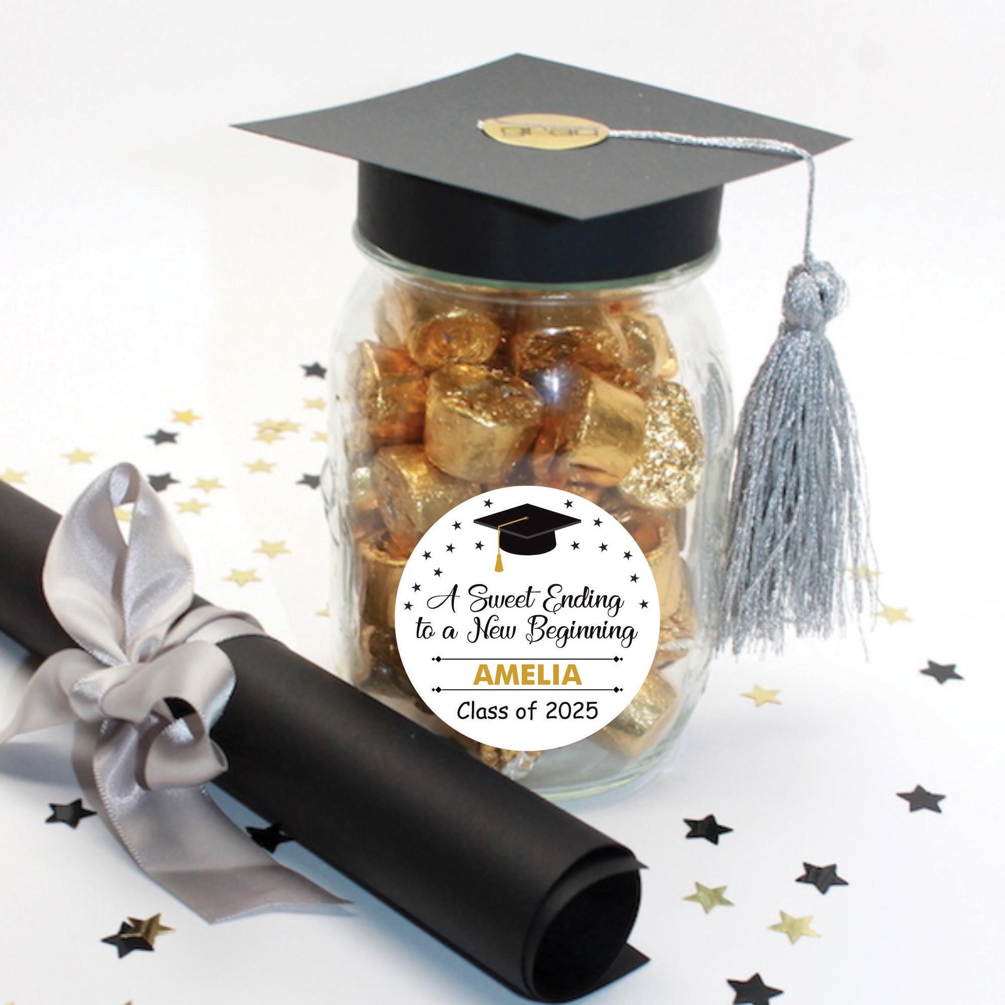 Class Of 2022 Graduation Cap Stickers Graduation Envelope Decals Gra
