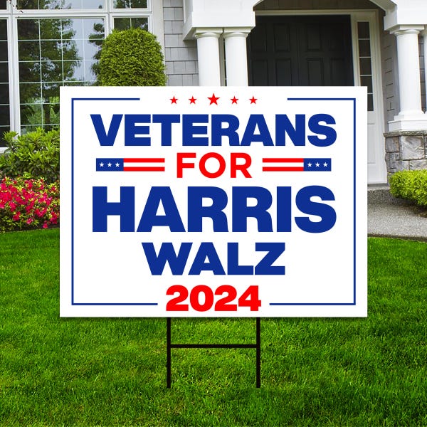 Veterans for Harris Walz Yard Sign Etsy