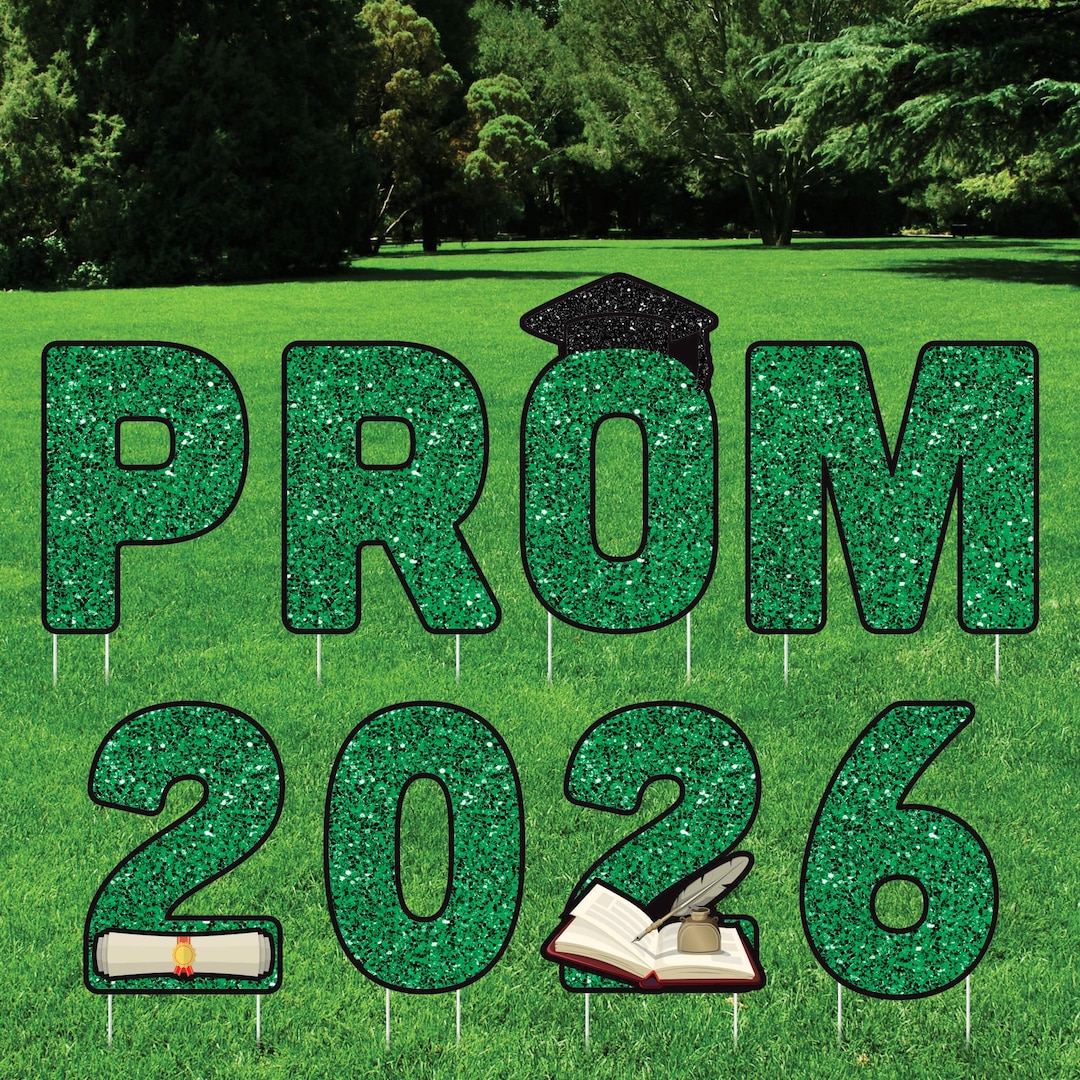Prom 2026 Graduation Yard Sign Letters, Prom Graduation Yard Cutouts ...
