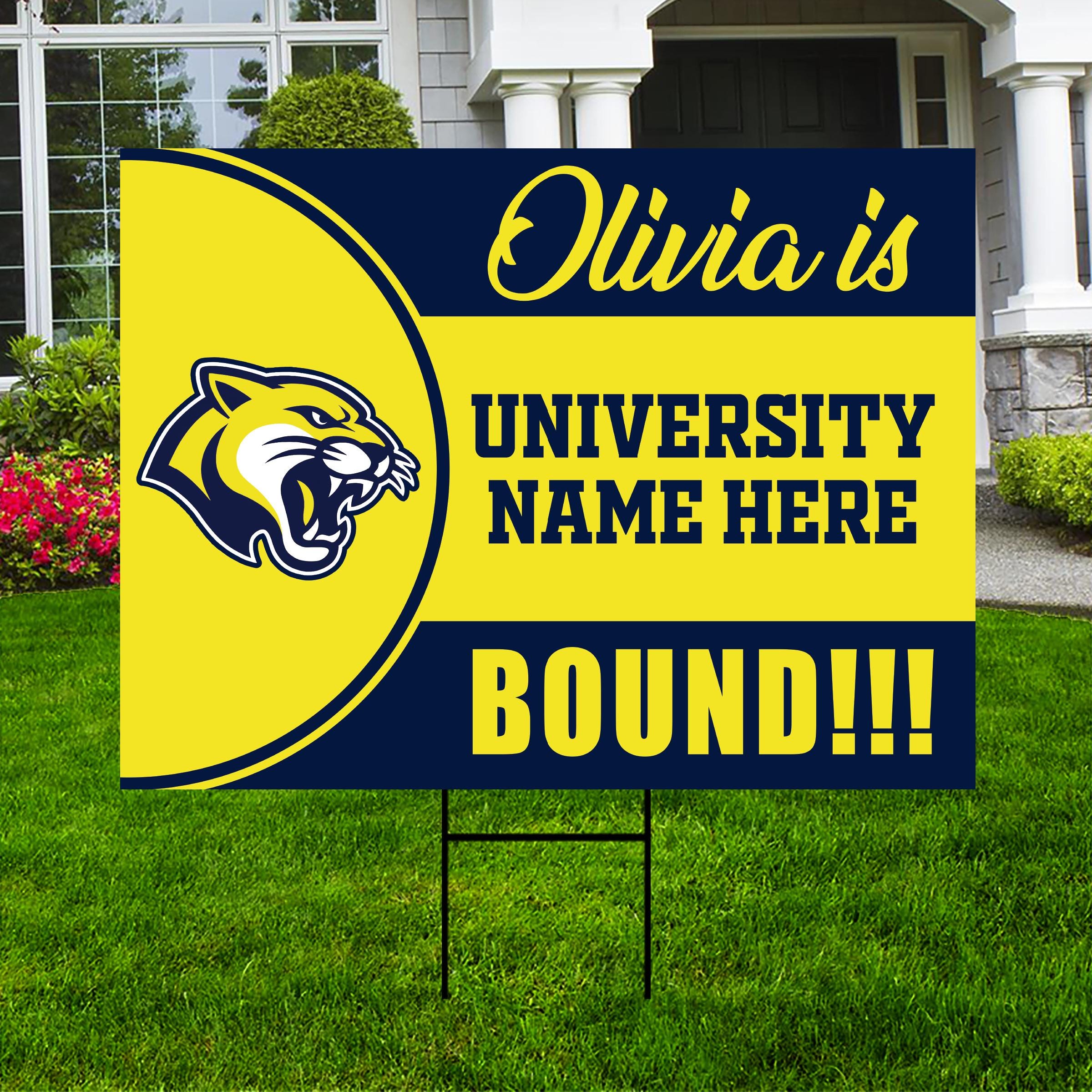 Personalized College Bound Yard Sign Class of 2026, Graduation Yard ...