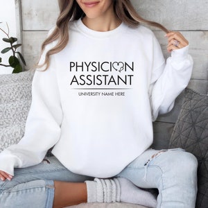 Custom Physician Assistant Sweatshirt, Personalized Physician Associate University Sweatshirt, College University Graduation Sweater Gifts image 7
