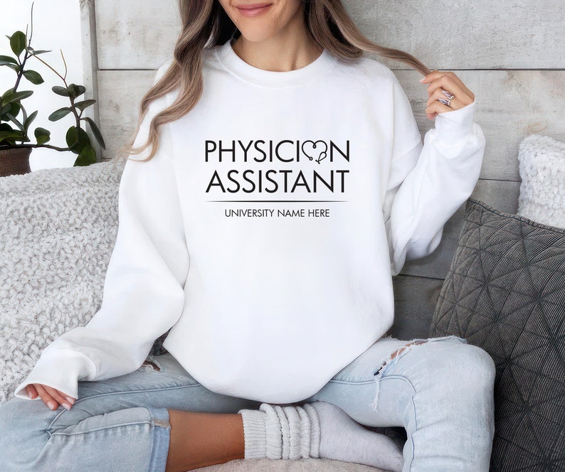 Custom Physician Assistant Sweatshirt, Personalized Physician Associate University Sweatshirt, College University Graduation Sweater Gifts image 7