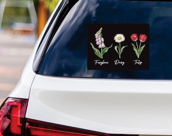 Foxglove Daisy Tulip Vinyl Sticker, Resist Hate Decal, FDT Sign, Anti-Trump, Resist Racism, Resist Fascism Car Bumper Sticker, 6" x 4.5"