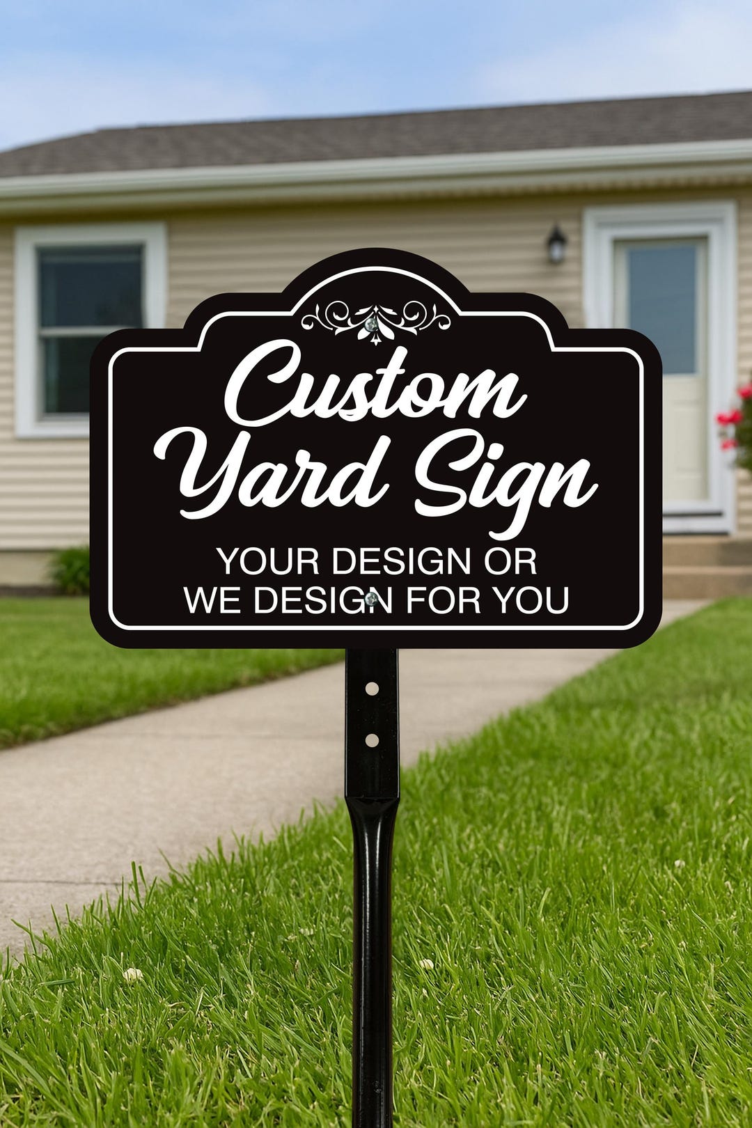 Custom Aluminum Yard Sign With 16