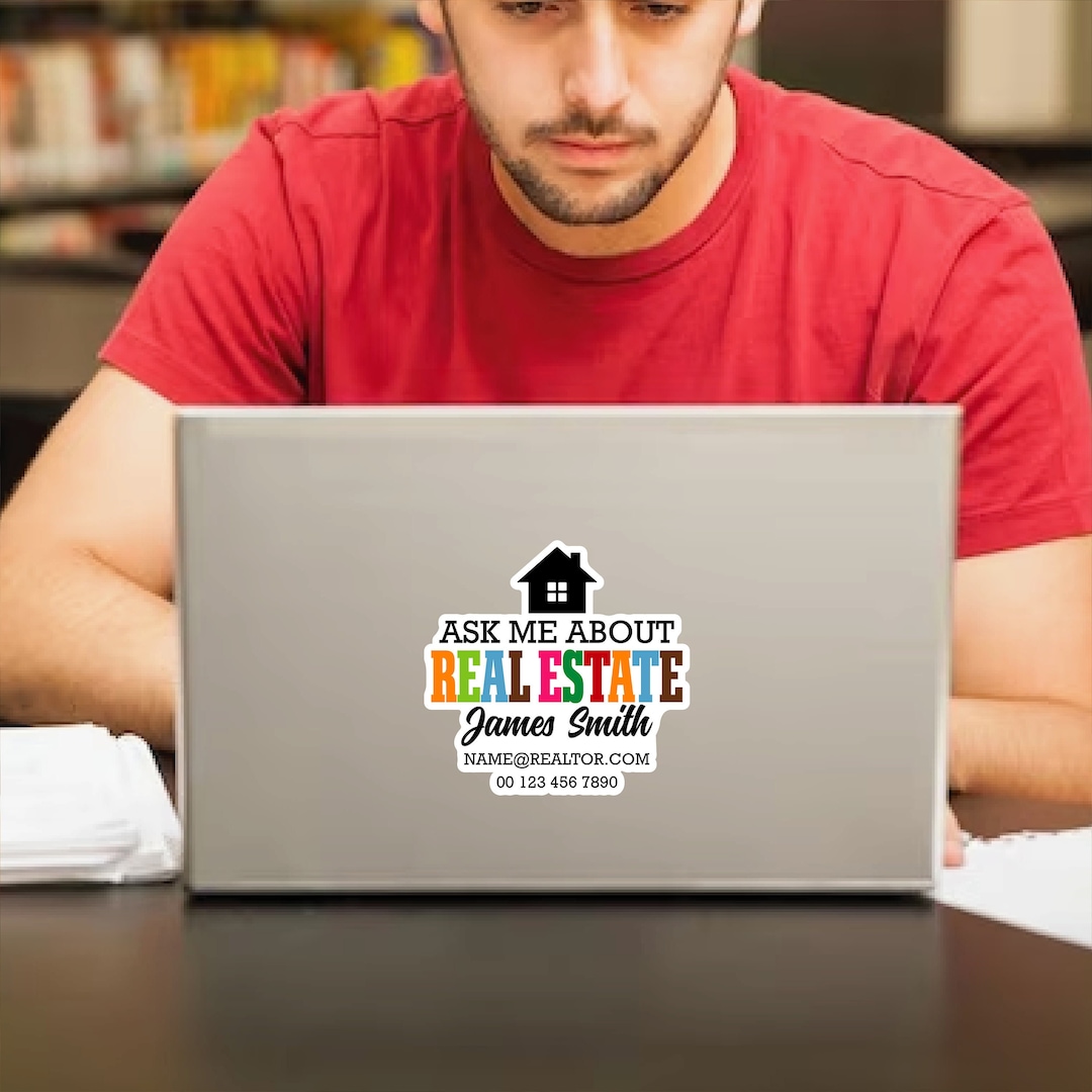 Custom Ask Me About Real Estate Stickers Personalized Real Estate Vinyl
