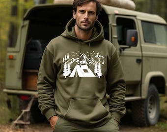 Mountain Nature Lover Hoodie, Vacation Unisex Hoodies, Mountain Forest Hoodie, Camping Camper Gift, Adventure Hoodie, Hiking Hoodie
