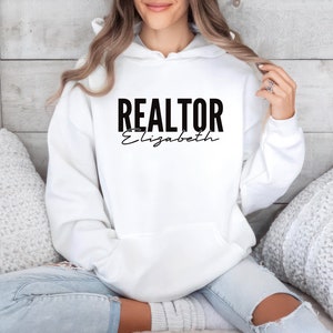 Custom Realtor Hoodie, Personalized Real Estate Hoodie, Real Estate Broker Agent Hoodie, Unisex Realtor Pullover Hoodie, Gift for Realtor bild 4