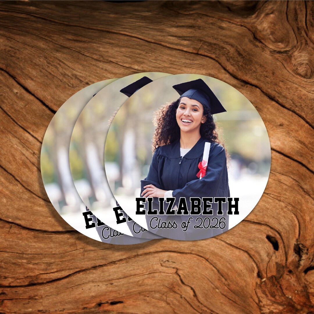 Personalized Photo Graduation 2026 Stickers, Custom Class of 2026 ...