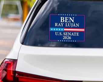 Autocollant en vinyle Ben Ray Luján pour Sénat du Nouveau-Mexique 2026, sticker Vote Ben Ray Luján, élections du Sénat du Nouveau-Mexique 2026 autocollant pour pare-chocs, 6 x 4,5 pouces