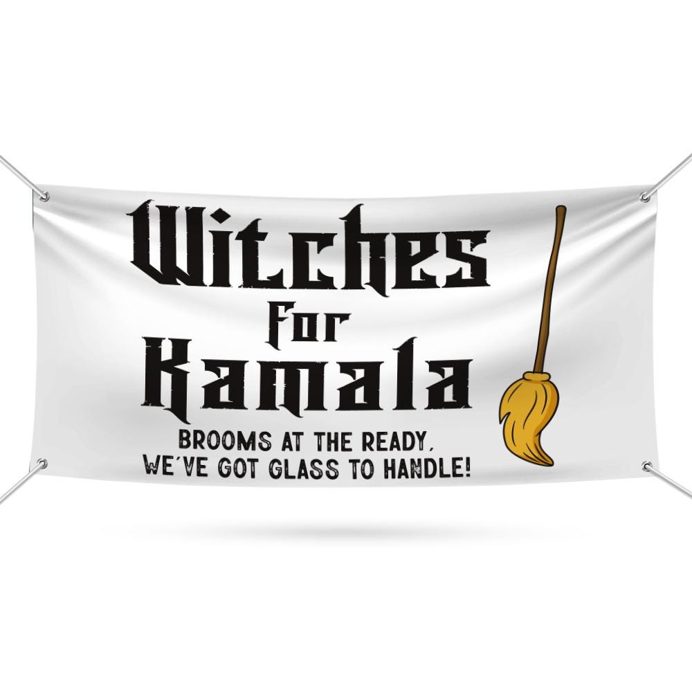 Discover Witches for Kamala Banner, Harris For President 2024, Halloween Witch, Election 2024 Banner
