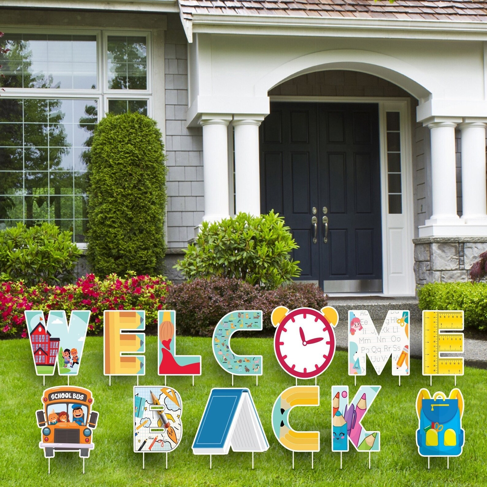 Back to School Yard Sign Letters Back to School Yard Etsy
