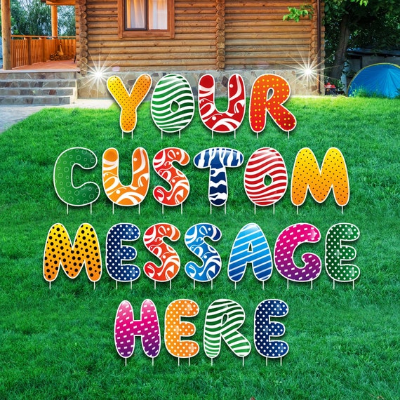Custom Yard Sign Letters Personalized Printed Yard Letters Etsy