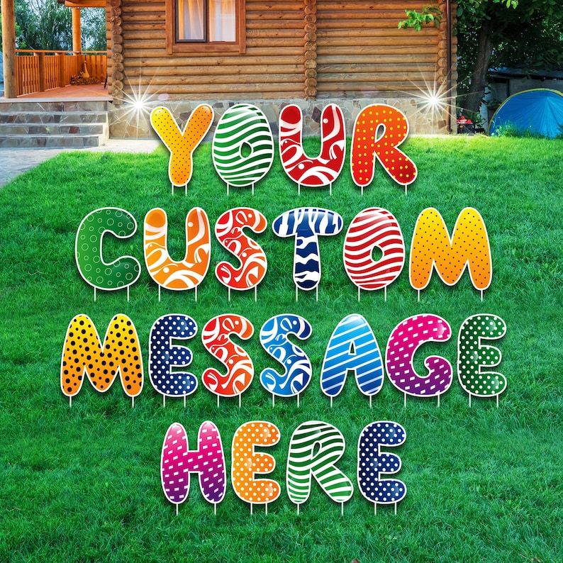 Custom Yard Sign Letters Personalized Printed Yard Letters Etsy