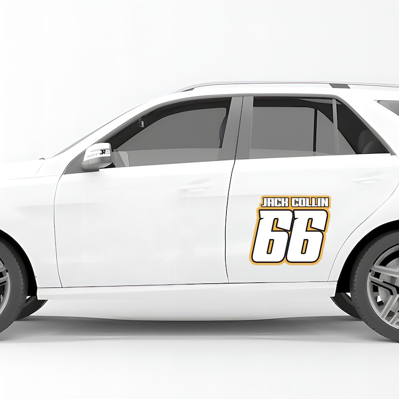 Personalized Racing Numbers Magnets Retro Racing Number Magnet - Classic Sports Car Track Day Magnet ...