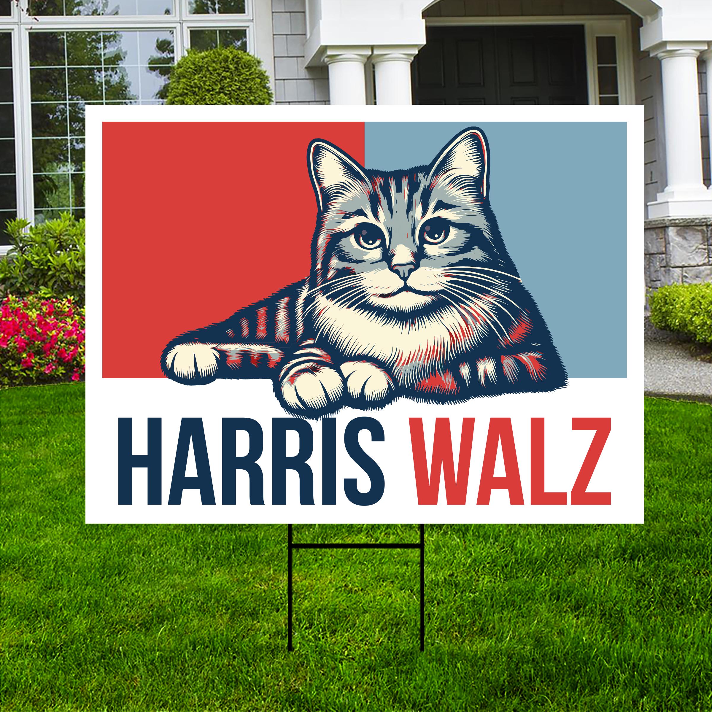 Kamala Harris Head Large 18 in tall x 15.5 in wide For President 2024 - Save Democracy, Yard Lawn Home Sign Single sided with Free Stake