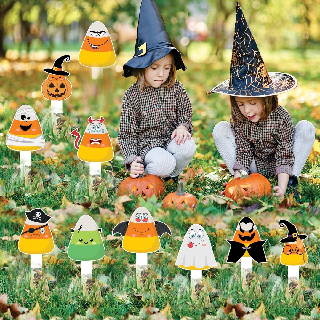 Halloween Candy Corn Yard Sign Cutouts PVC Halloween Etsy