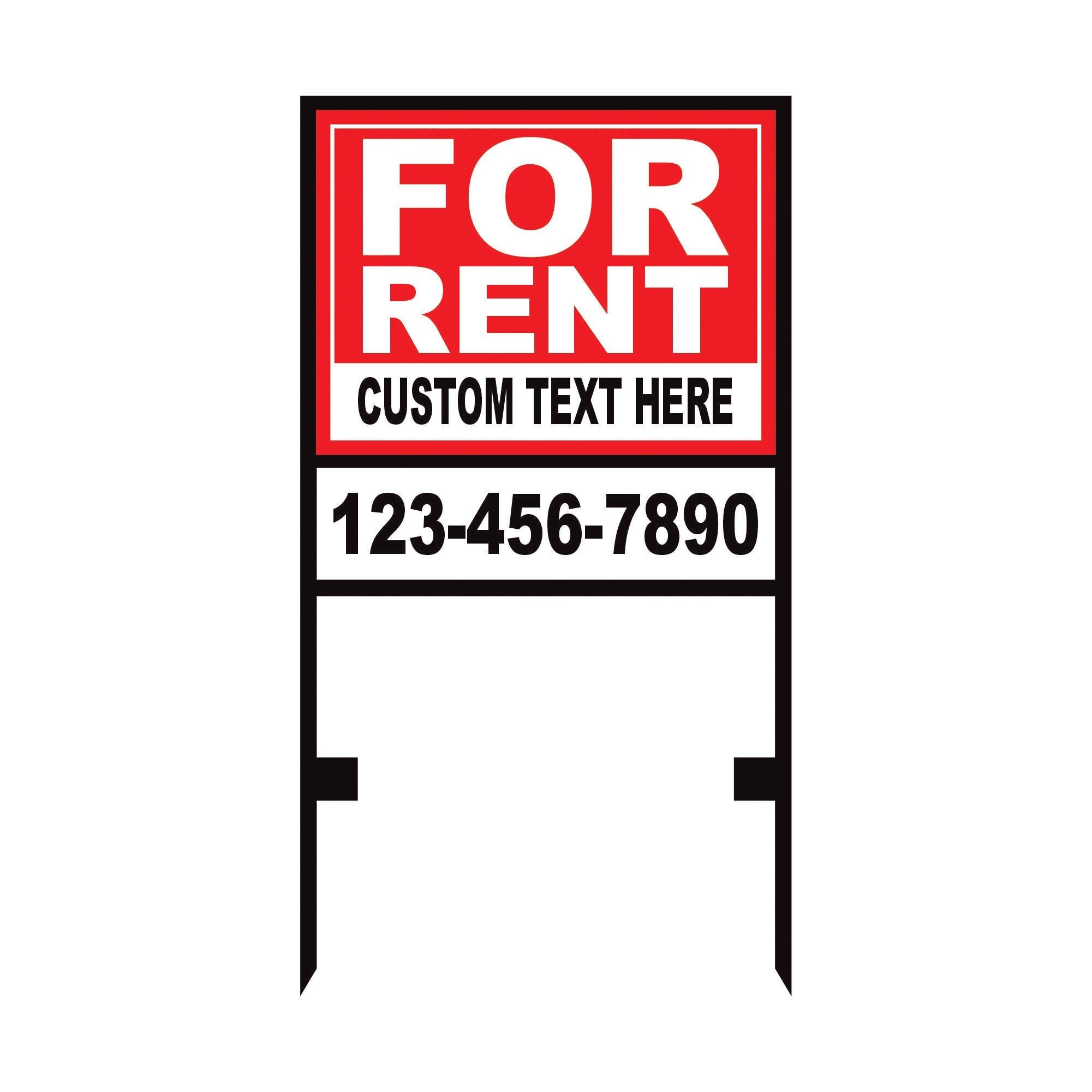 For Rent Sign Realtor Rider Personalized for Rent Real Estate Sign With Metal Frame - Custom for ...
