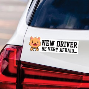 New Driver Car Magnet - Student Driver Vehicle Magnet - Funny Student Driver  - Please Be Patient Magnet Sign - Funny Vehicle Magnet