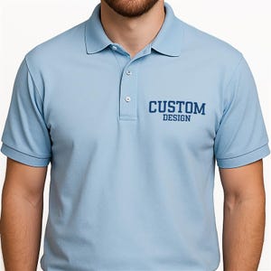 Custom Embroidered Polo Shirt for Men and Women, Personalized & Printed Polo Shirts for Business, Casual Wear, Sports Teams, Work Uniforms