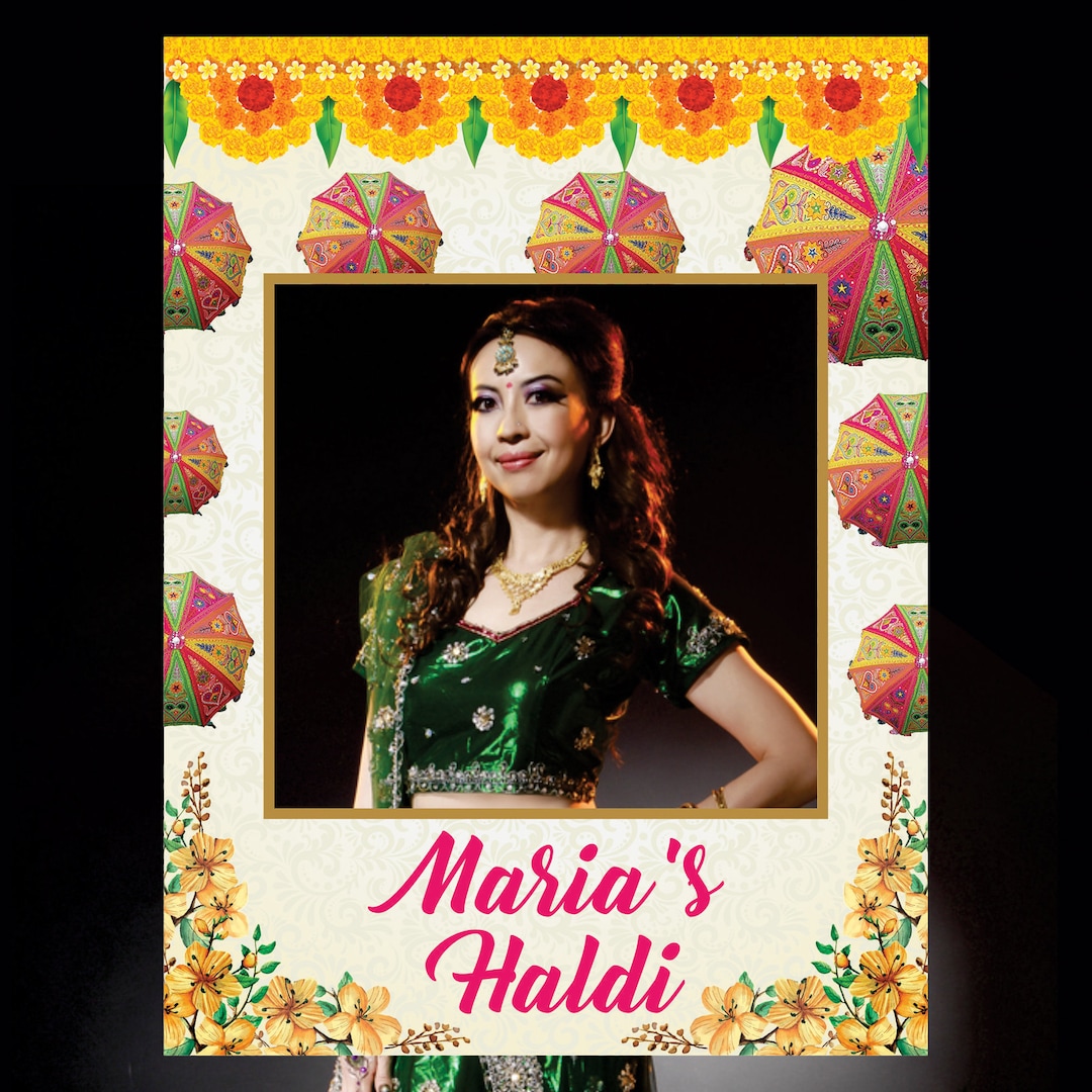 Personalized Haldi Selfie Frame Haldi Selfie Frame Photo Etsy Canada