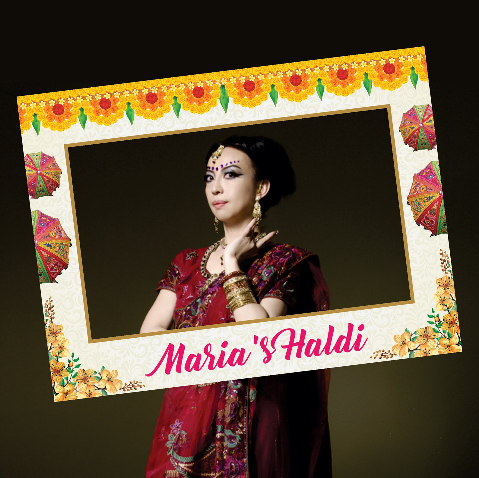 Personalized Haldi Selfie Frame Haldi Selfie Frame Photo Etsy