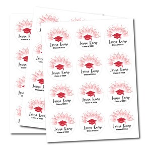 Personalized Graduation 2024 Stickers, Custom Class of 2024 Stickers ...