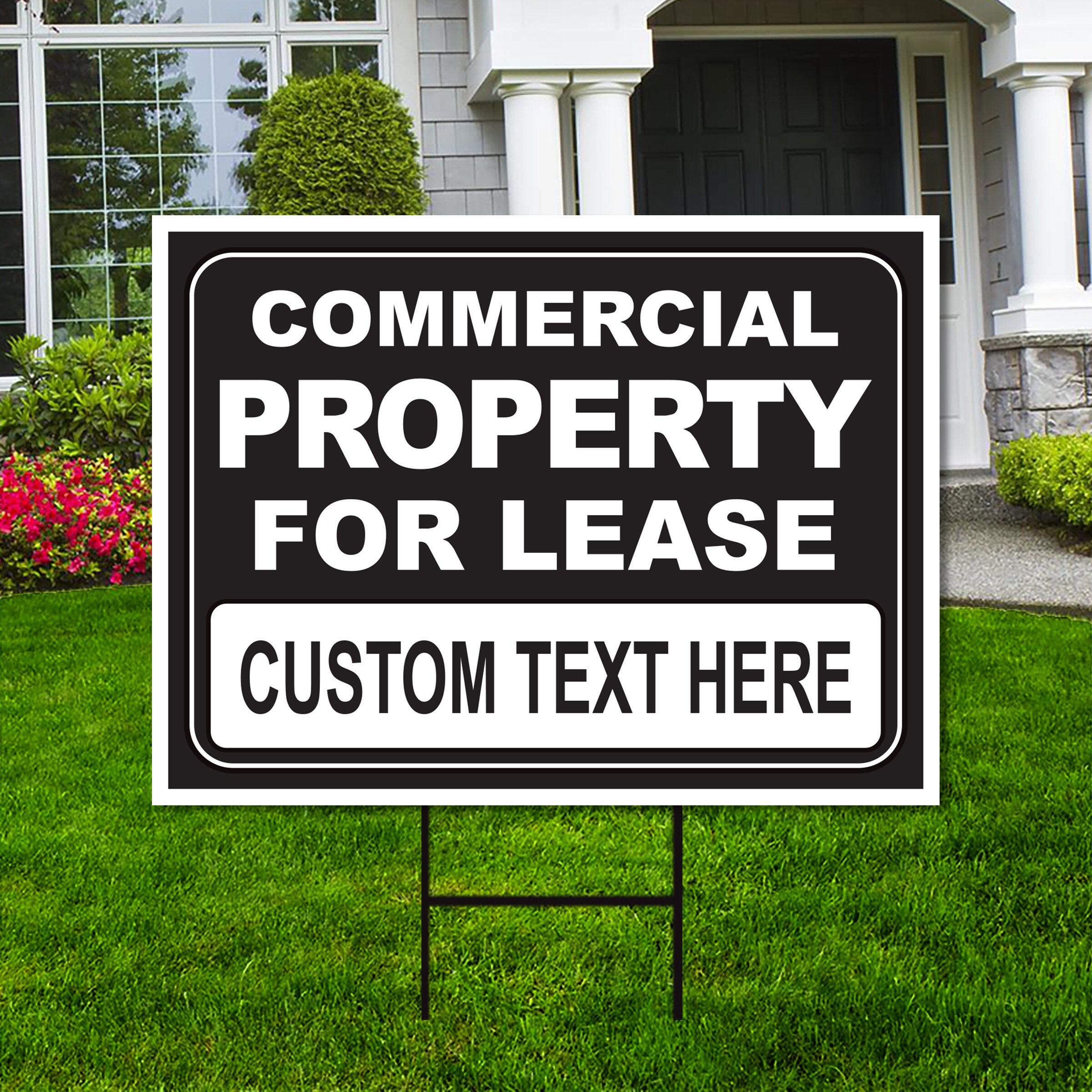thumbnail image 2 of Bazic 9x12 Weatherproof 'FOR LEASE' Sign - Plastic, Red On White, Commercial Use 2 of 4