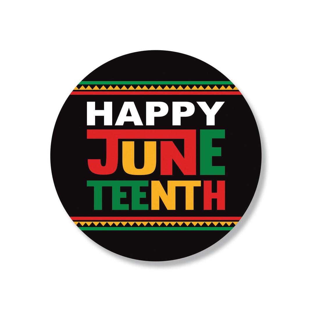 Happy Stickers, Freedom Day Stickers, Black Pride Labels