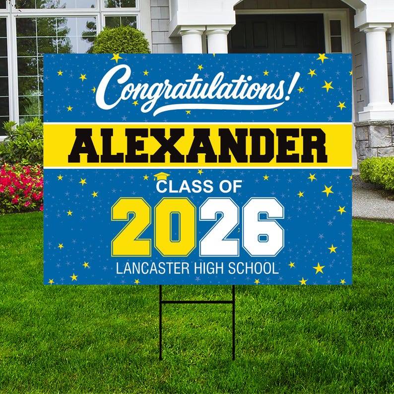 Personalized Graduation Yard Sign 2026, Class of 2026 Custom Name Lawn ...
