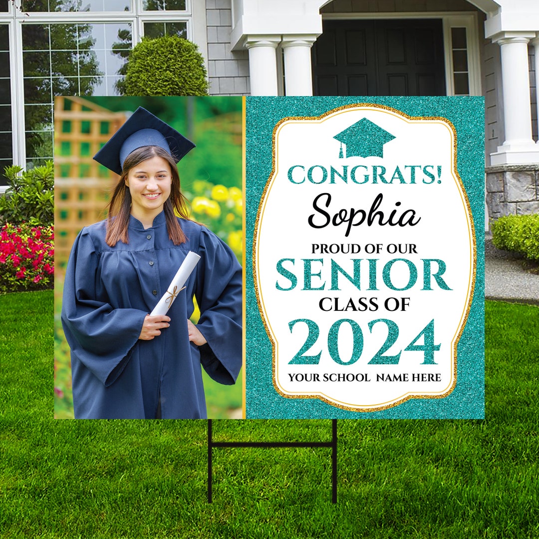 Personalized Graduation Yard Sign 2024 With Photo Grad Sign, Class of ...