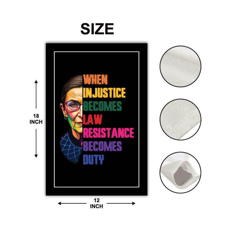 When Injustice Becomes Law Garden Flag, 12x18 Inch Double Sided ...