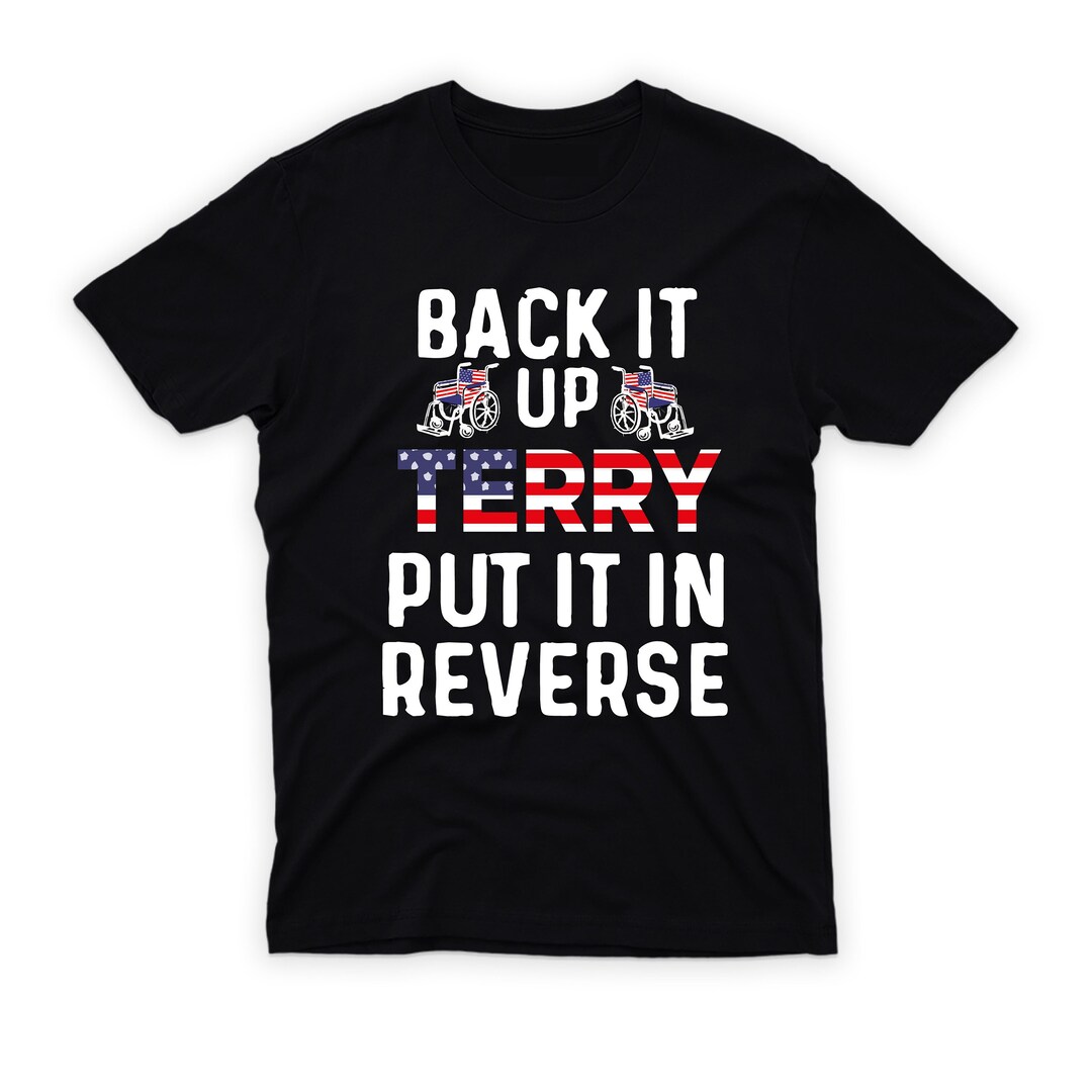 T-shirt Humour 4 Juillet USA 'Back Up Terry' - Coton - Homme - Taille Standard - Neuf Avec étiquettes