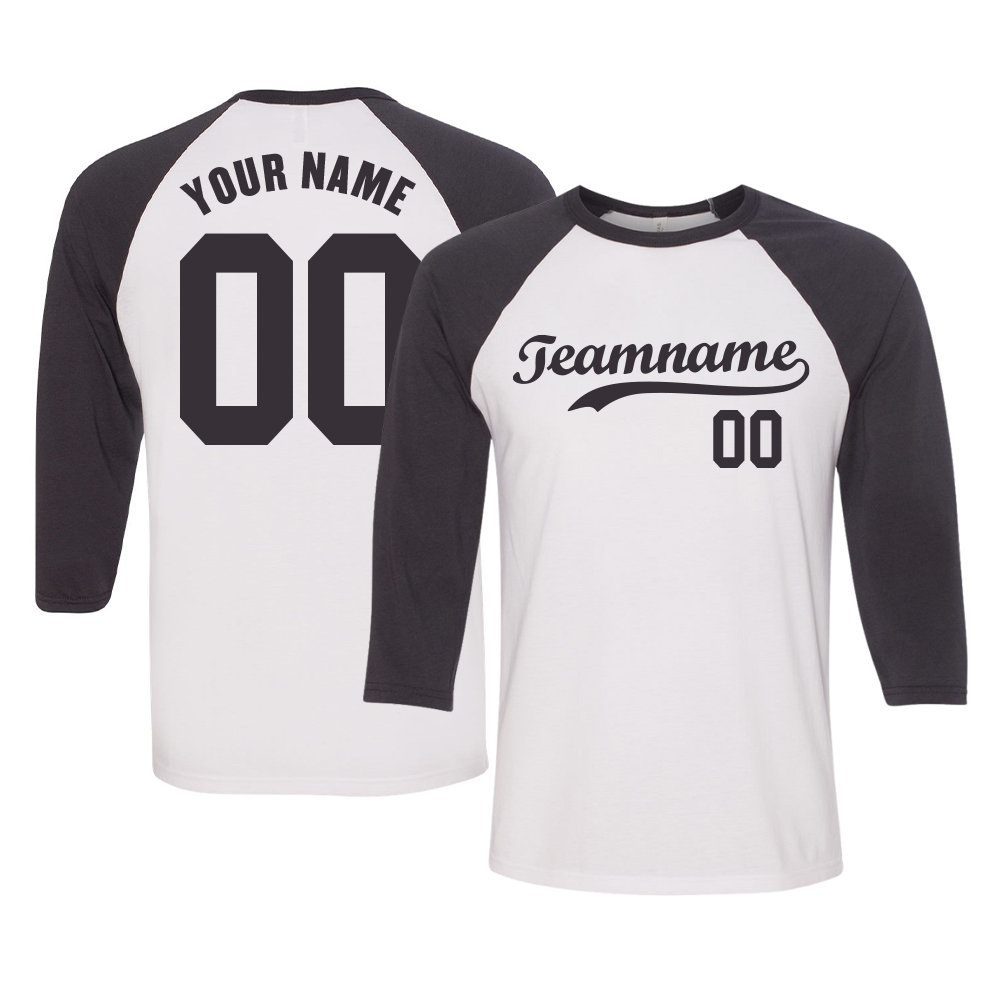 Custom Baseball Raglan Shirt Front-back Print, Personalized Raglan ...