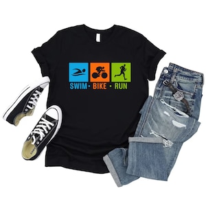 Triathlon Shirt, Triathlon Crew Shirt, Sports Team Shirt, Marathon Shirt, Unisex Swim Bike Run T-Shirt