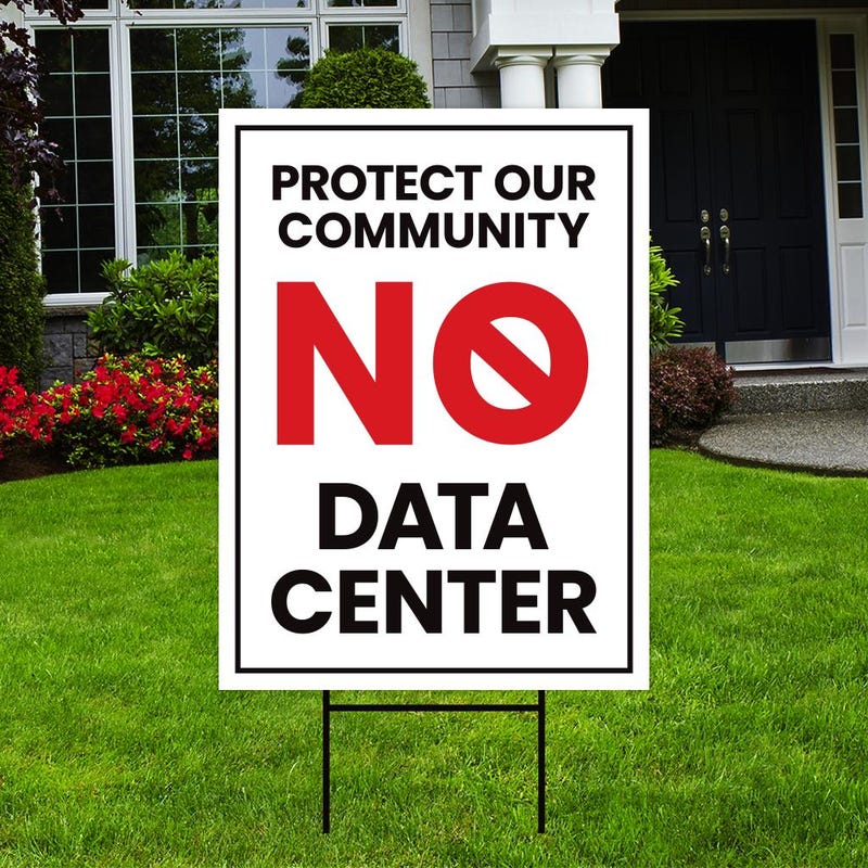 Not Data. Sign No Data Centers Sign - Etsy