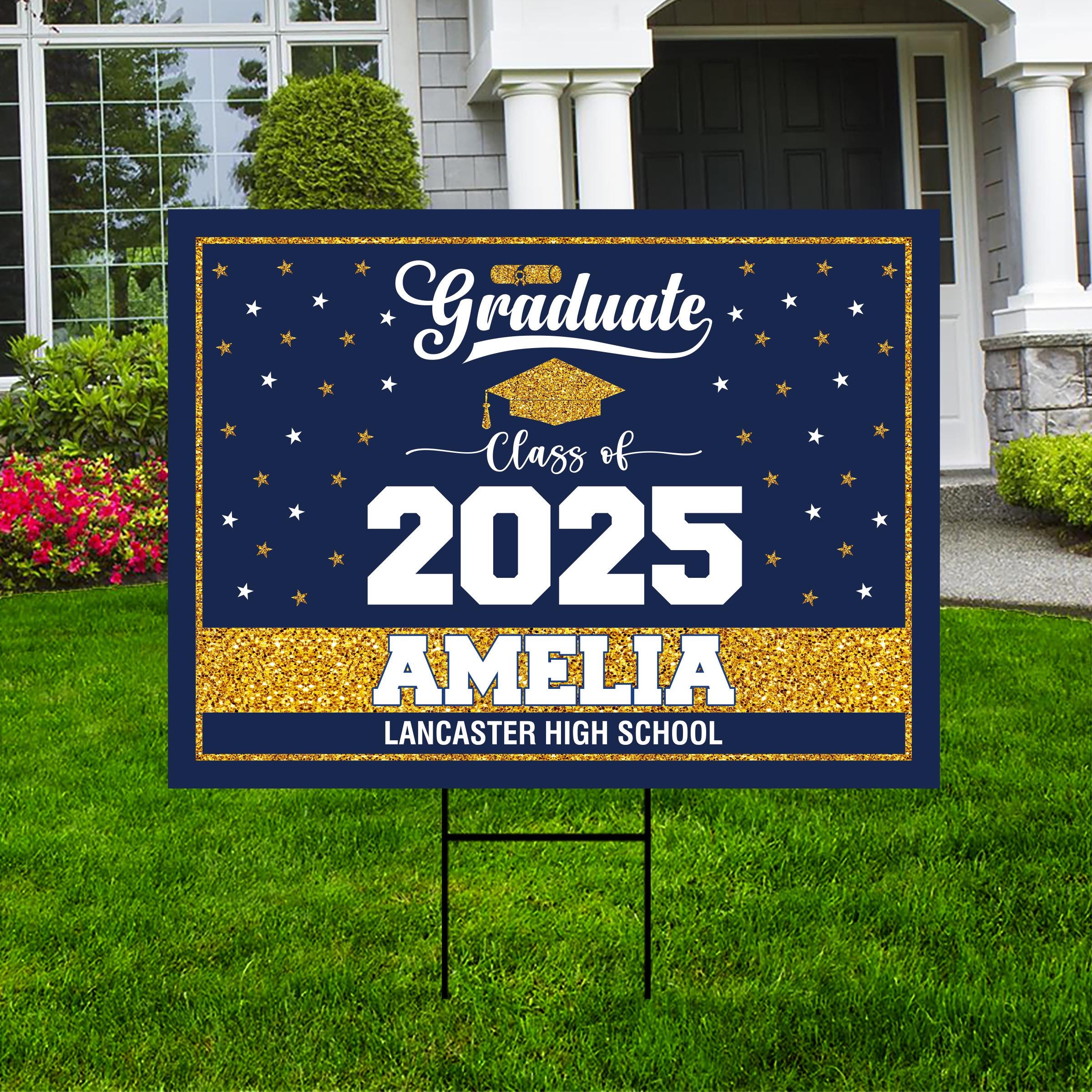 Graduation Outside Decorations 2025 Graduation Yard Signs Class Of 2025 ...