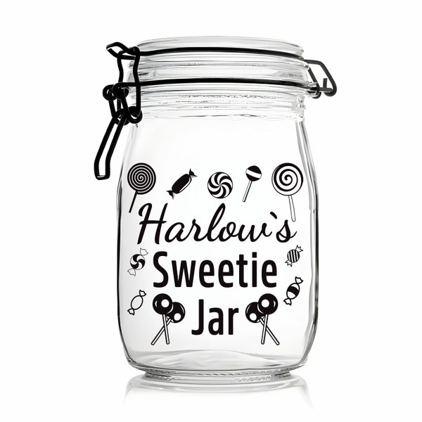 Custom Sweet Jar Sticker - Personalized Sweetie Lovers Vinyl Sticker, Ideal for Easter Treats Jar Decal, Custom Name Stickers, Gift Sticker