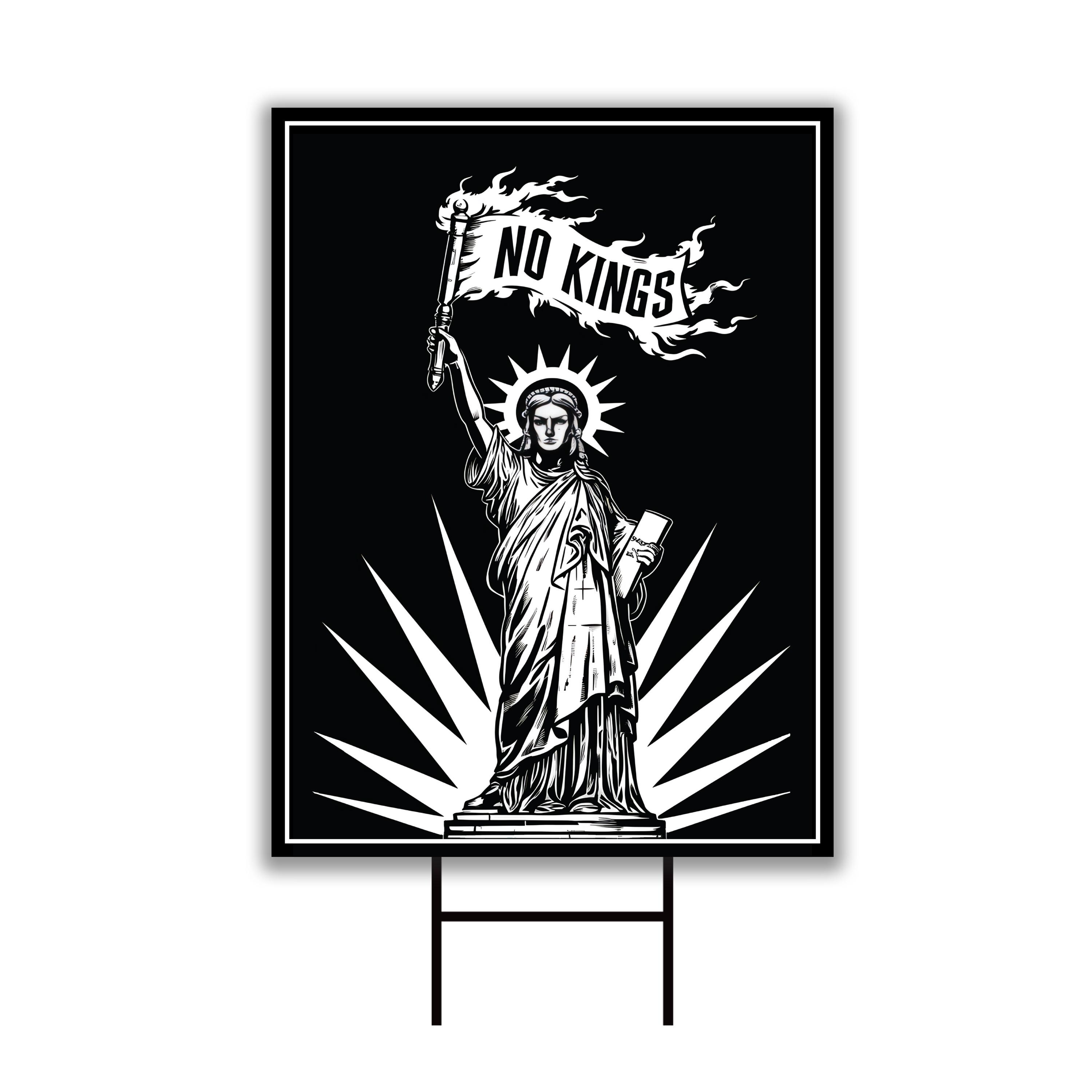 "No Kings In America" Hofschild – Doppelseitig, Wetterfest & Mit Klarer Botschaft