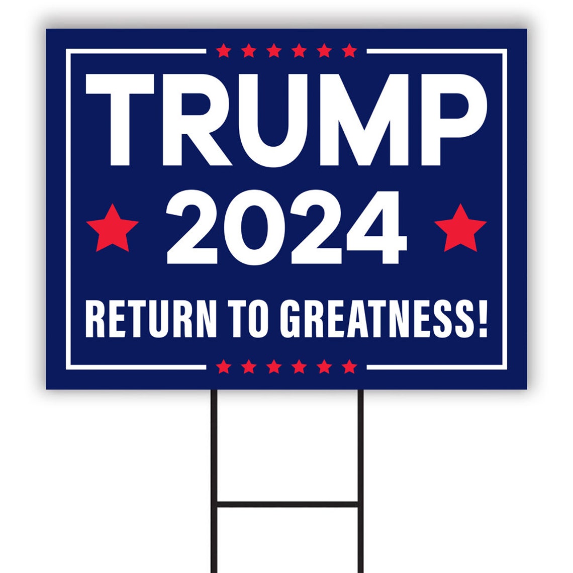 Trump 2024 Yard Sign 18 X 12 Coroplast Visible Etsy UK
