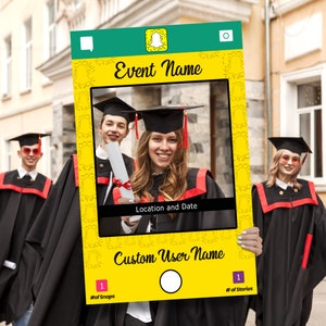 Cadre pour selfie personnalisé, Cadre pour selfie Snapchat, Cadre pour selfie de mariage, Cadre pour selfie personnalisé, Accessoires de cabine photo pour mariages, Soirées de remise des diplômes