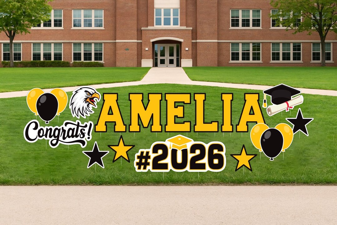 Personalized Graduation Yard Sign Letters 17", Custom Graduation Yard ...