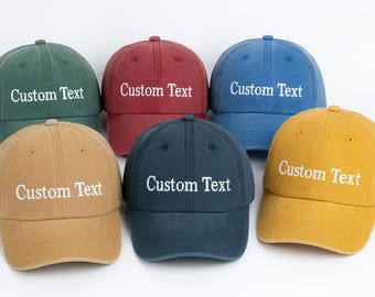 Custom Embroidered Hat, Personalized Dad Cap, Logo Baseball Hat, Your Own Text Monogram Hat, Small Business Merch, Bachelorette Party Gift