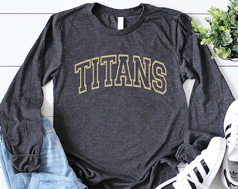 Custom School Mascot Long Sleeve Shirt, Personalized School Logo Shirt, Team Mascot Name Shirt, Custom Name Gift for Game Day, Sports Shirt