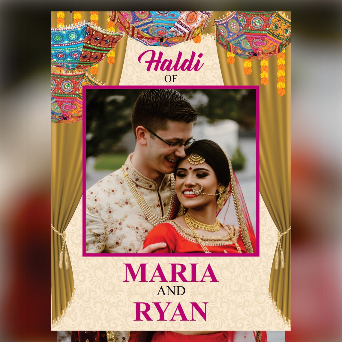 Personalized Haldi Selfie Frame Haldi Selfie Frame Photo Etsy