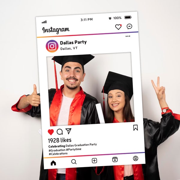 Personalized Selfie Frame, Instagram Selfie Frame, Graduations Parties, Wedding Selfie Frame, Custom Selfie Frame, Photo Booth Prop Weddings