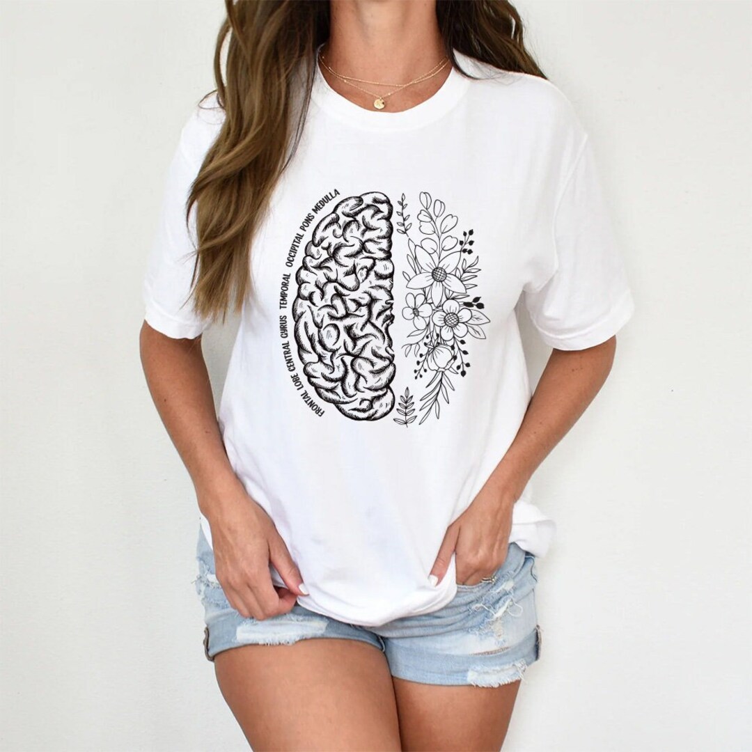 Brain Anatomy Shirt, Anatomy of the Brain Shirt, Nurse Shirt, Brain ...